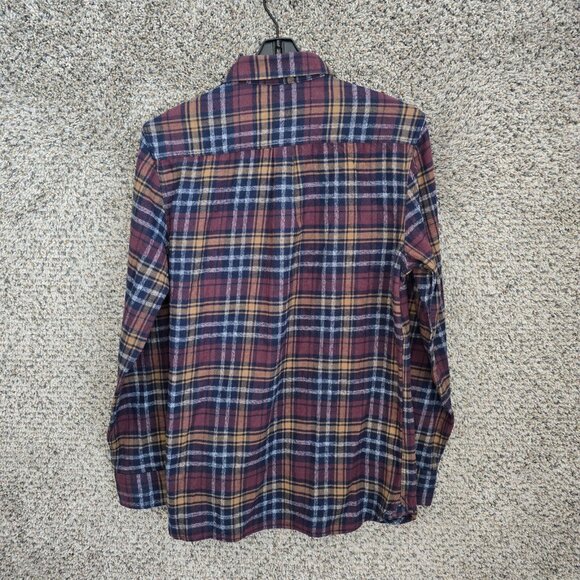 Vans Mens Shirt Small Button Up Red Plaid Flannel‎ Pocket Warm Work Thick Casual - Picture 7 of 7